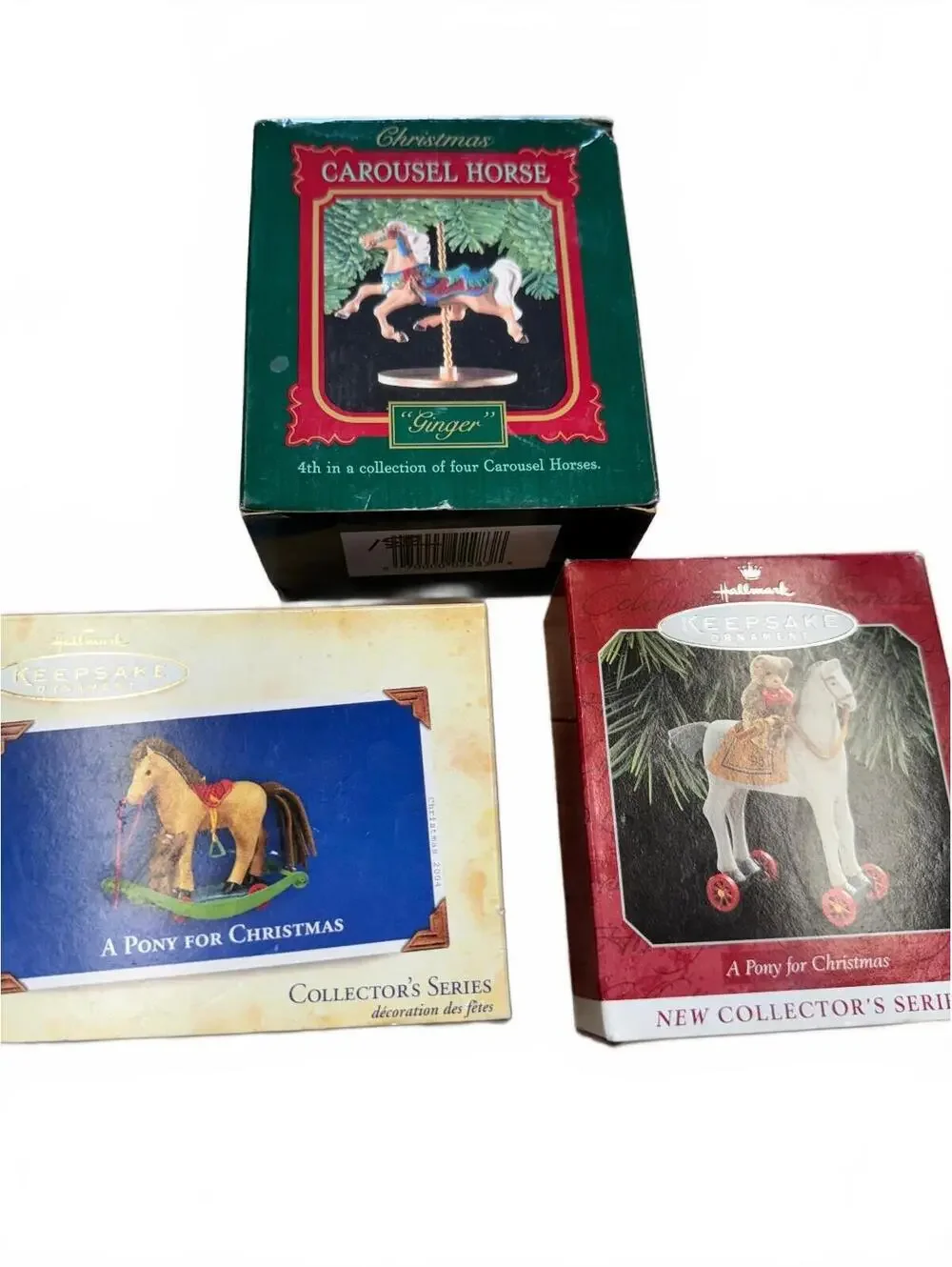 Hallmark Keepsake Horse Christmas Ornaments Lot 1989 1998 2004